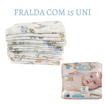 Fralda de Pano De Bebê 100% Algodão - 15 Unidades Menino - LET BABY BOLSAS DE MATERNIDADE