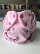 Fralda de pano ecológica diurna estilo capa - Rosa bebê - Mayaru