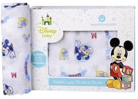 Fralda De Pano Estampada Mickey Com 10 - Disney