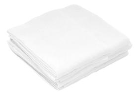 Fralda De Pano Kit 10 unidades Infantil Cha Bebe Creche Presente Enxoval Maternidade Branco Menino Menina Macia Leve Resistente Caricia Antialergica - Minasrey