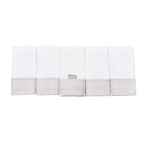 Fralda de Pano Loupiot Cores Cinza - Kit com 5 Unidades