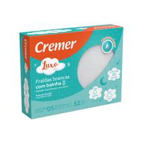 Fralda De Pano Luxo Branca Cremer Com Bainha 5 Unidades