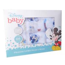 Fralda De Pano Luxo Disney Masculino Bebê Mickey Baby Extra Absorção 100% Algodão - Minasrey