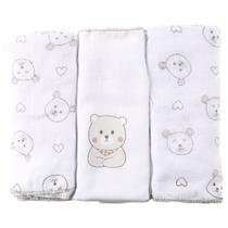 Fralda de Pano Ombro Bebê Estampada Kit com 03 unidades Incomfral