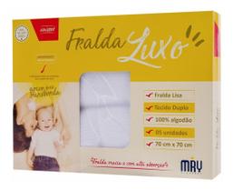 Fralda de pano p/ bebê luxo branca 05-unidades qualidade-mry