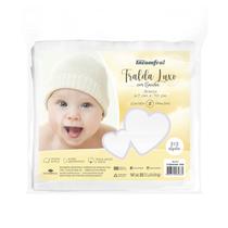 Fralda de pano p/ bebê luxo branca com -bainha- 5 unidades incomfral ref-32027011