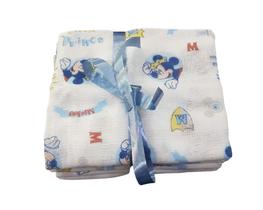 Fralda de pano p/ bebê luxo estampada disney 5-unidades minasrey
