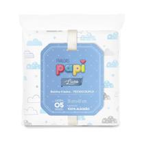 Fralda de Pano PAPI 100% Algodão Duplo Kit 5 Unidades Bebê Estampada Conforto