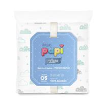 Fralda de Pano PAPI 100% Algodão Duplo Kit 5 Unidades Bebê Estampada Conforto Fralda de Pano PAPI 100% Algodão Duplo Kit 5 Unidades Bebê Estampada Conforto
