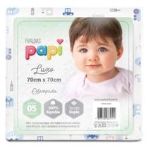 Fralda De Pano Papi Luxo C/5 Estampada 0614 Fralda De Pano Papi Luxo C/5 Estampada 0614