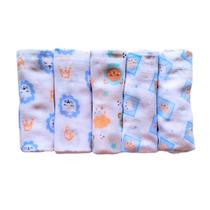 Fralda de Pano para Bebê Kit c/5 un Luxo c/ Bainha Estampada Fralda de Pano para Bebê Kit c/5 un Luxo c/ Bainha Estampada