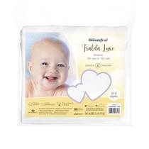 Fralda de pano para bebê luxo branca 5 unidades algodão incomfral ref-32024011