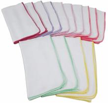 Fralda De Pano Para Bebê Luxo Lisa 70 X 70 Cm Com Crochê