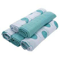 Fralda De Pano Prime Kit com 5 Unidades Estampado/Liso 80 x 80cm - Baby Joy Incomfral Baby Fralda De Pano Prime Kit com 5 Unidades Estampado/Liso 80 x 80cm - Baby Joy Incomfral Baby