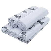 Fralda De Pano Prime Kit com 5 Unidades Estampado/Liso 80 x 80cm - Baby Joy Incomfral Fralda De Pano Prime Kit com 5 Unidades Estampado/Liso 80 x 80cm - Baby Joy Incomfral