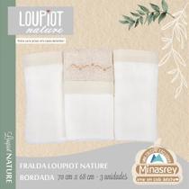 Fralda de Pano Reutilizável Loupiot Nature Bege - Kit com 3 Unidades Fralda de Pano Reutilizável Loupiot Nature Bege - Kit com 3 Unidades