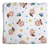 Fralda de Pano Tecido Duplo Luxo Cebolinha AZUL com 5 Unid - Turma da Monica