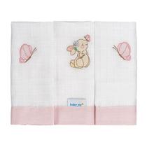 Fralda de Tecido para Bebê Quadriculada 65cm x 67cm Baby Joy