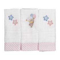 Fralda de Tecido para Bebê Quadriculada 65cm x 67cm Baby Joy