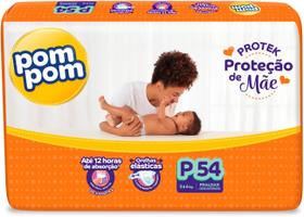 Fralda Derma Protek Mega Pom Pom P 54 Unidades
