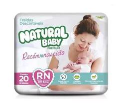 Fralda Descartaveis Natural Baby Premium RN até 3,5kg - 20 Unidades