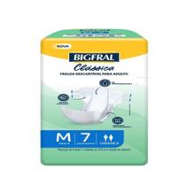 Fralda Descartavel Adulto Bigfral Claassica Regular Média - 8 Pacotes com 7 Fraldas Fralda Descartavel Adulto Bigfral Claassica Regular Média - 8 Pacotes com 7 Fraldas