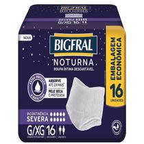 Fralda Descartavel Adulto Bigfral Roupa Intima Noturna Grande/Extra Grande - 4 Pacotes com 16 Fraldas