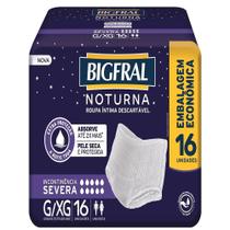 Fralda Descartavel Adulto Bigfral Roupa Intima Noturna Grande/Extra Grande - 4 Pacotes com 16 Fraldas
