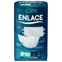 Fralda Descartável Adulto Enlace Pants Protect & Care Tamanho P - 8 Embalagens com 10 Unidades - Total de 80 Tiras