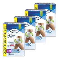 Fralda Descartável Adulto Tena Pants Confort G/XG - 4 Embalagens com 18 Unidades - 72 Tiras