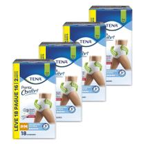 Fralda Descartável Adulto Tena Pants Confort P/M - 4 Embalagens com 18 Unidades - 72 Tiras