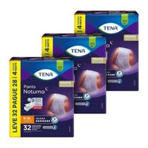 Fralda Descartável Adulto Tena Pants Noturna Tamanho P/M - 3 Pacotes com 32 Fraldas - Total 96 Tiras (Leve 32 Pague 28)