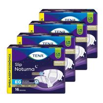 Fralda Descartavel Adulto Tena Slip Ultra Noturna Extra Grande - 4 pacotes com 16 Fraldas