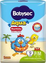 Fralda Descartável Babysec AQUA SHORTINHO GALINHA PINTADINHA P/M 9 Unidades