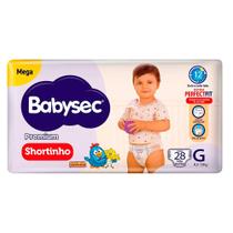 Fralda Descartável Babysec Galinha Pintadinha Shortinho Mega G Com 28 Unidades