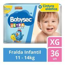 Fralda Descartável Babysec Galinha Pintadinha Ultrasec Mega XG 36 Un