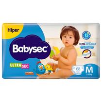 Fralda Descartavel Babysec Hiper - promoção Galinha Pintadinha - Tam M - 68 Unidades