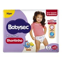 Fralda Descartável Babysec Shortinho Premium Hiper XXXG 32 Unidades