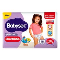 Fralda Descartável Babysec Shortinho Premium Mega XXXG 16 Unidades Fralda Descartável Babysec Shortinho Premium Mega XXXG 16 Unidades