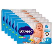 Fralda Descartável Babysec Ultra Mega Galinha Pintadinha Tamanho P - 6 Pacotes com 42 Fraldas - Total 252 Tiras