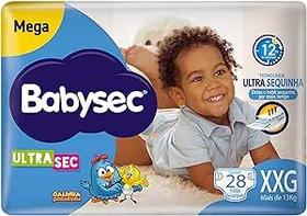 Fralda descartavel babysec ultra mega xxg com 28 unidades