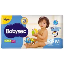 Fralda Descartável Babysec Ultrasec Hiper Galinha Pintadinha M 68 Unidades