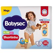 Fralda Descartável Babysec UltraSec Shortinho Mega Tamanho XXG 20 Unidades Fralda Descartável Babysec UltraSec Shortinho Mega Tamanho XXG 20 Unidades