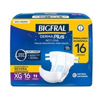 Fralda Descartável Bigfral Derma Plus Noturna XG Embalagem Econômica 16 Unidades