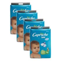 Fralda Descartavel Capricho Baby Mega 4 Pacotes Tamanho XG 256 Fraldas