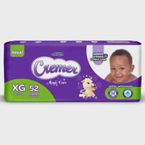 Fralda Descartável com 12 Horas de Proteção Antivazamento, Toque Macio e Barreiras Altas Cremer