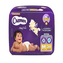 Fralda Descartável Cremer Magic Care Econômica Tamanho M - 8 Pacotes com 34 Fraldas - Total 272 Tiras Fralda Descartável Cremer Magic Care Econômica Tamanho M - 8 Pacotes com 34 Fraldas - Total 272 Tiras