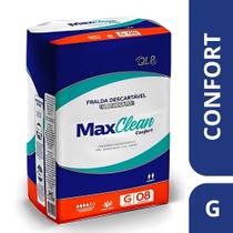 Fralda Descartável de Uso Adulto Confort G 8 Un - Max Clean