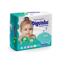 Fralda descartavel diguinho plus economica mini P 18 unidades