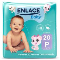 Fralda Descartável Enlace Baby Jumbinho Tamanho P - 9 Pacotes com 20 Tiras